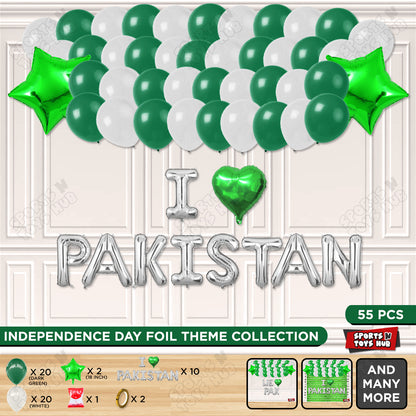 I ♡ Pakistan Foil Letters Theme Collection