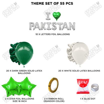 I ♡ Pakistan Foil Letters Theme Collection