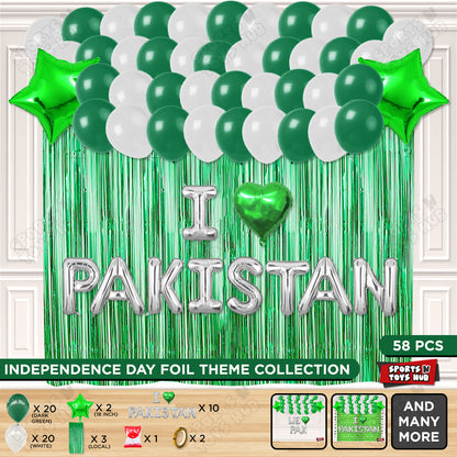 I ♡ Pakistan Foil Letters Theme Collection