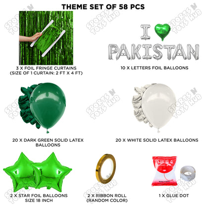 I ♡ Pakistan Foil Letters Theme Collection