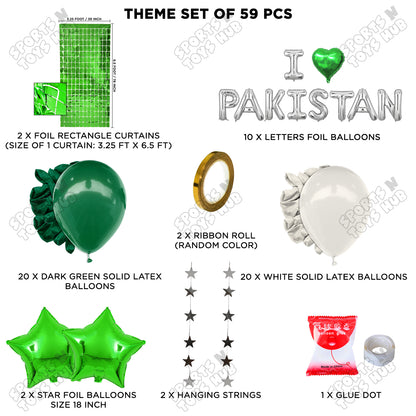 I ♡ Pakistan Foil Letters Theme Collection