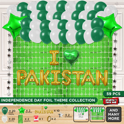 I ♡ Pakistan Foil Letters Theme Collection