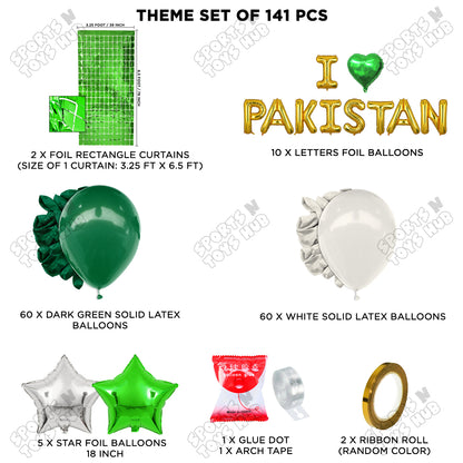 I ♡ Pakistan Foil Letters Theme Collection