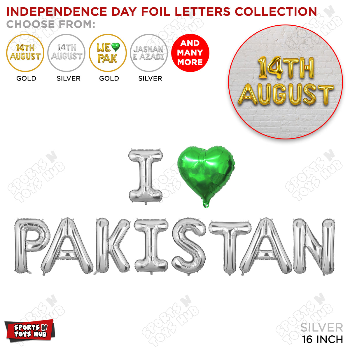 I ♡ Pakistan Foil Letters
