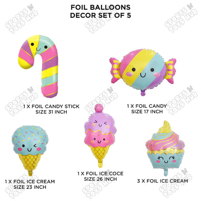 Ice Cream Foil Balloon Set Collection