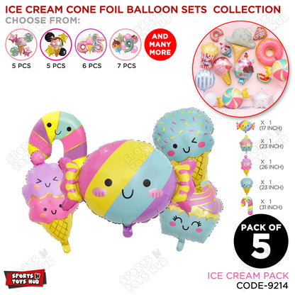 Ice Cream Foil Balloon Set Collection