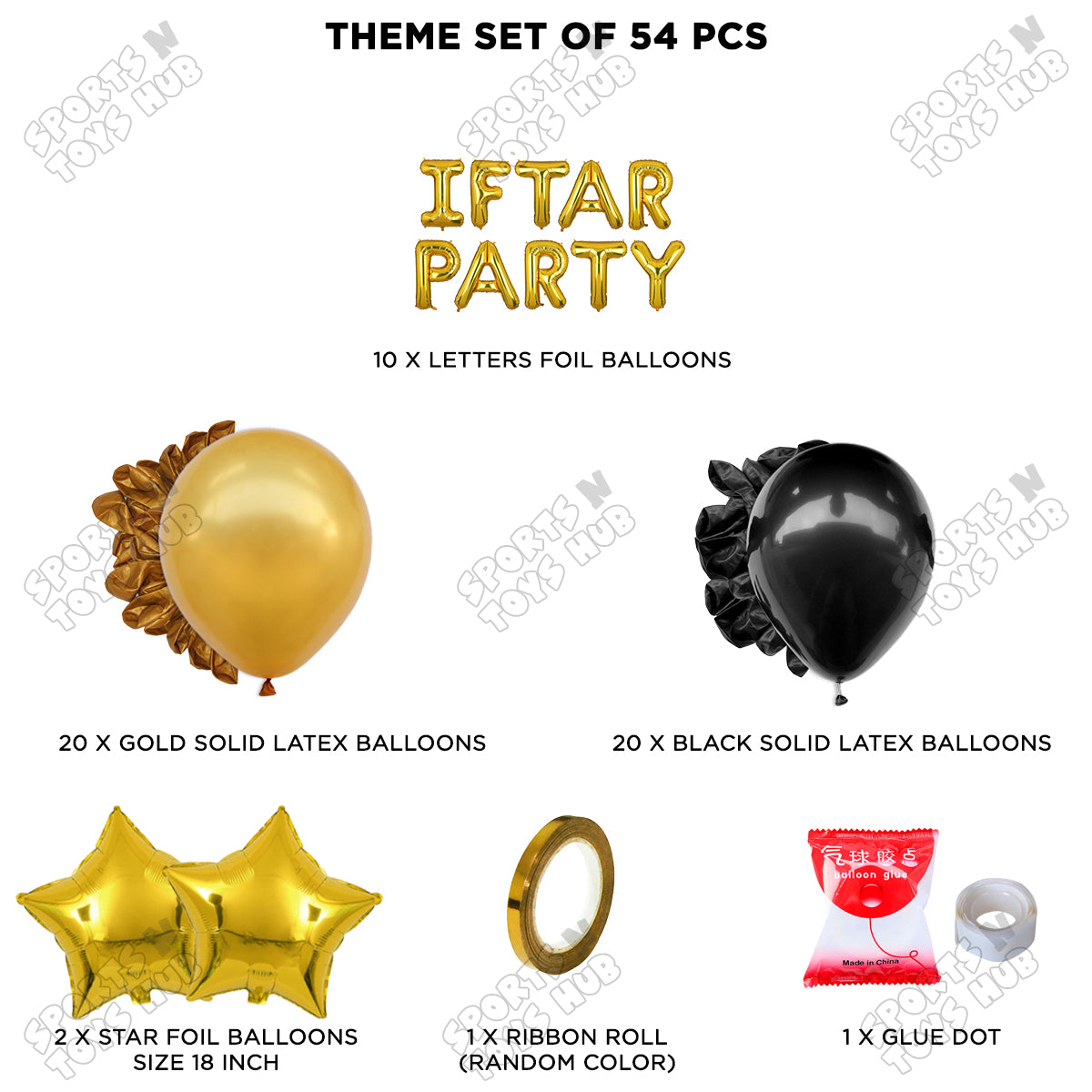 Iftar Party Foil Balloon Garland Theme Collection