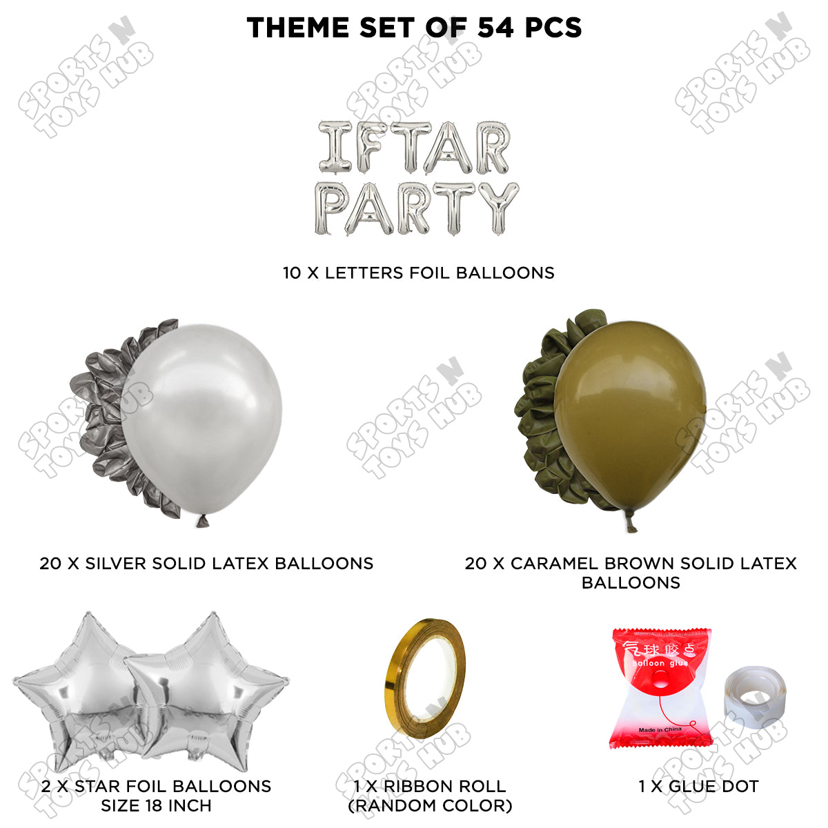 Iftar Party Foil Balloon Garland Theme Collection