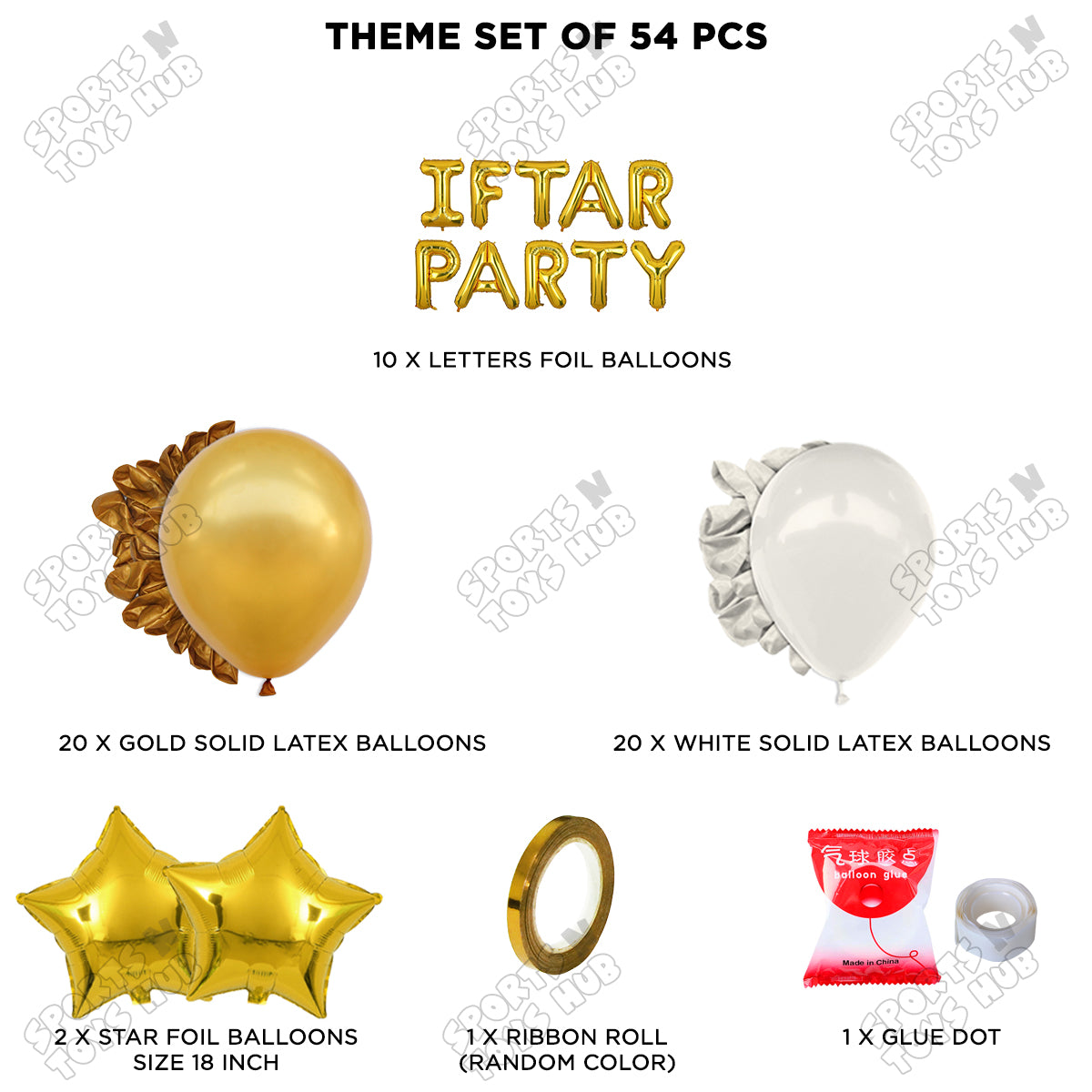 Iftar Party Foil Balloon Garland Theme Collection