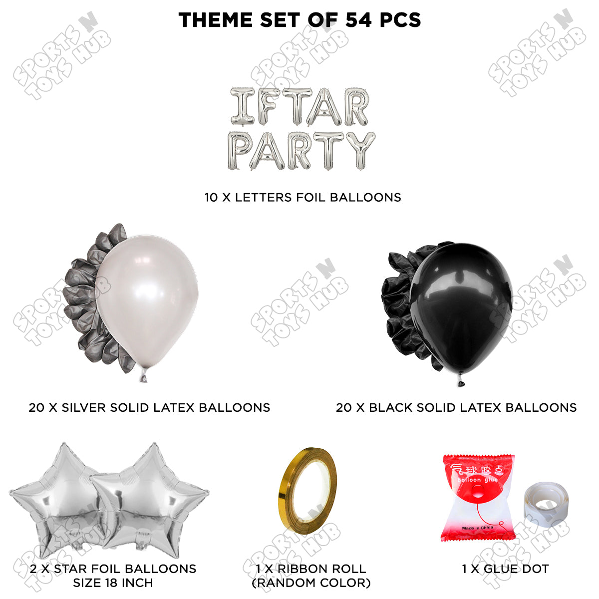 Iftar Party Foil Balloon Garland Theme Collection
