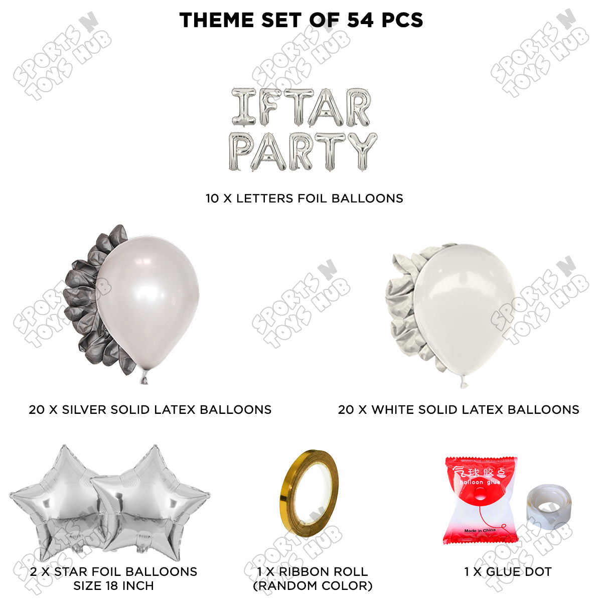 Iftar Party Foil Balloon Garland Theme Collection