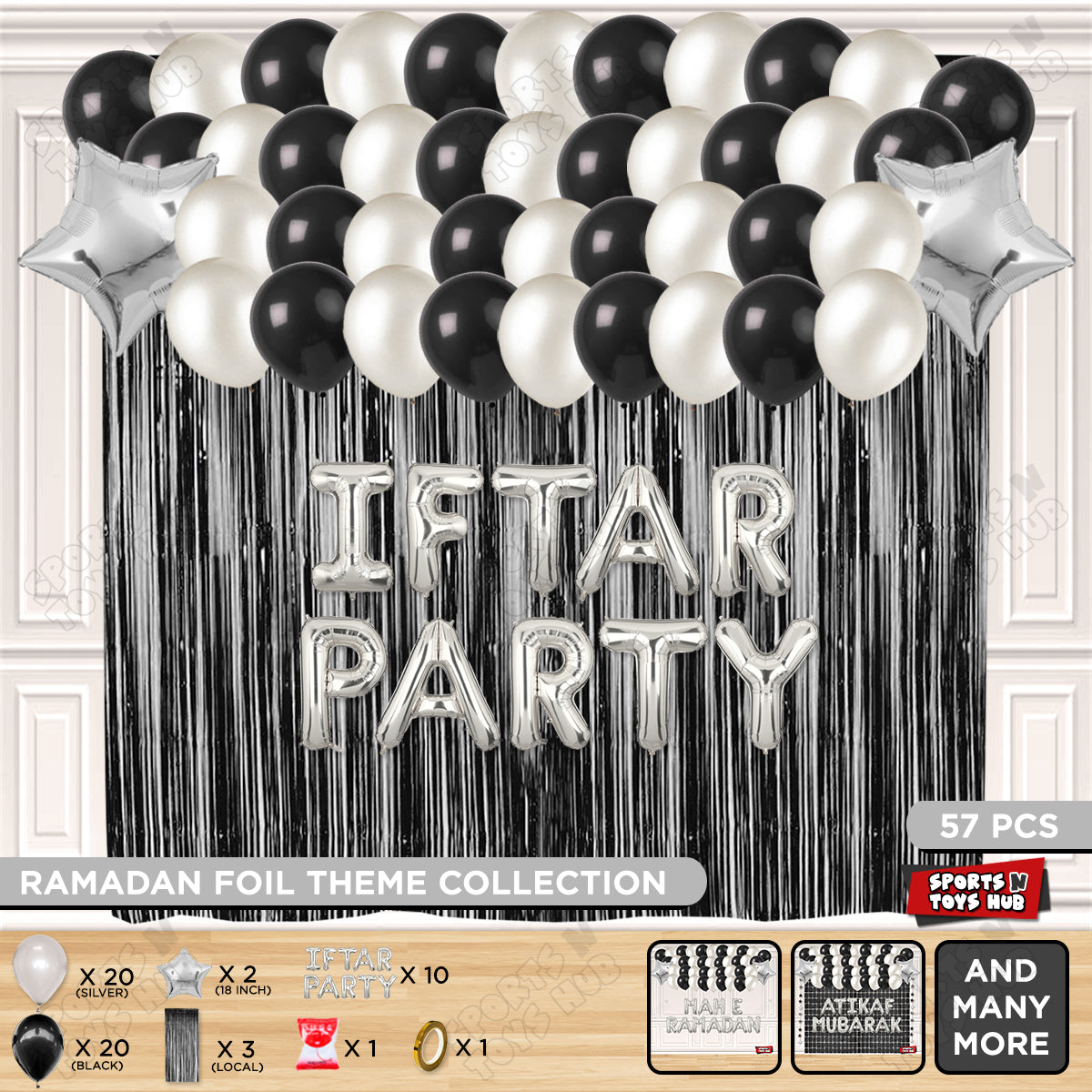 Iftar Party Foil Balloon Curtain Theme Collection