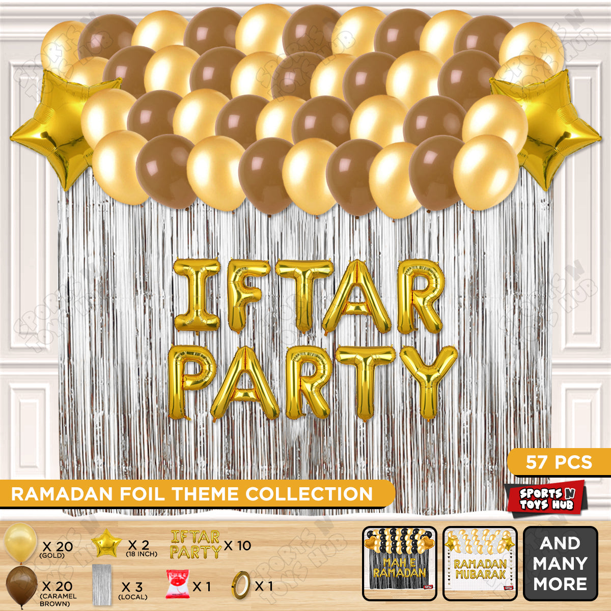 Iftar Party Foil Balloon Curtain Theme Collection