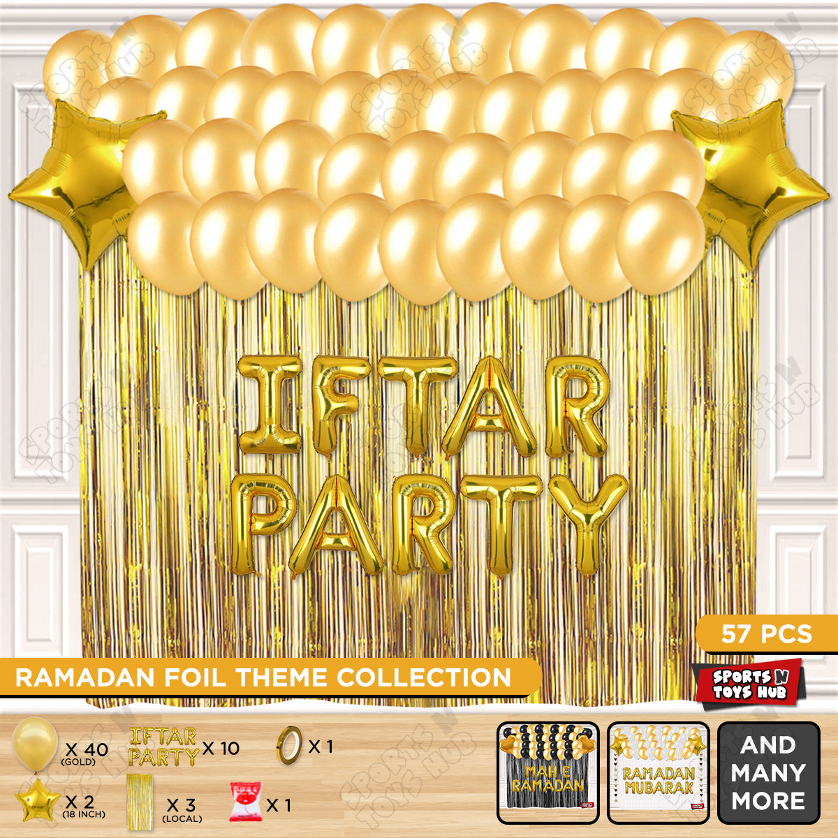 Iftar Party Foil Balloon Curtain Theme Collection