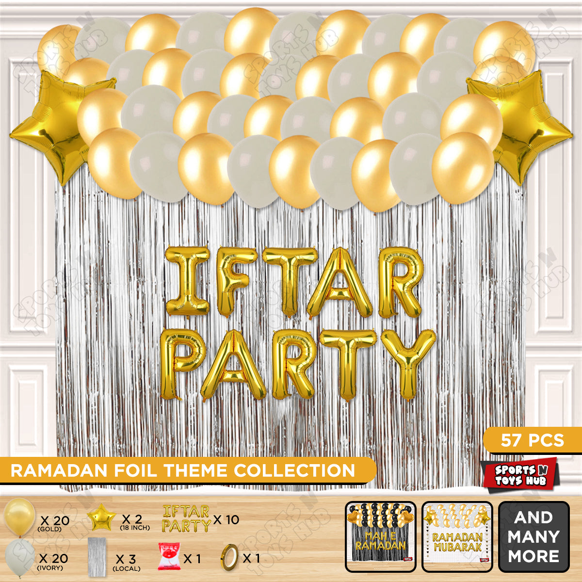 Iftar Party Foil Balloon Curtain Theme Collection