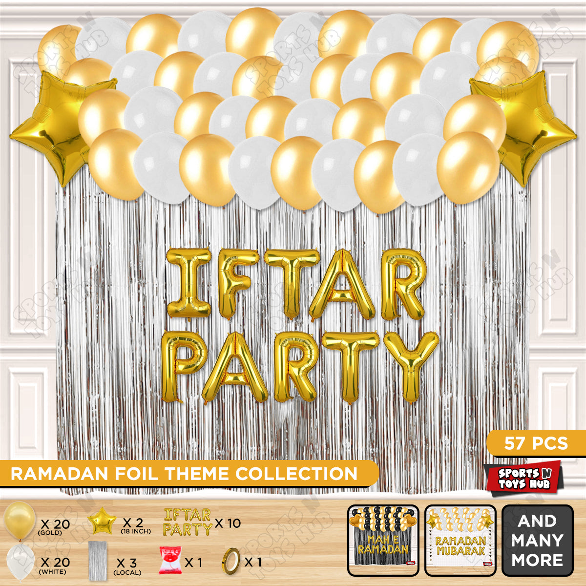 Iftar Party Foil Balloon Curtain Theme Collection