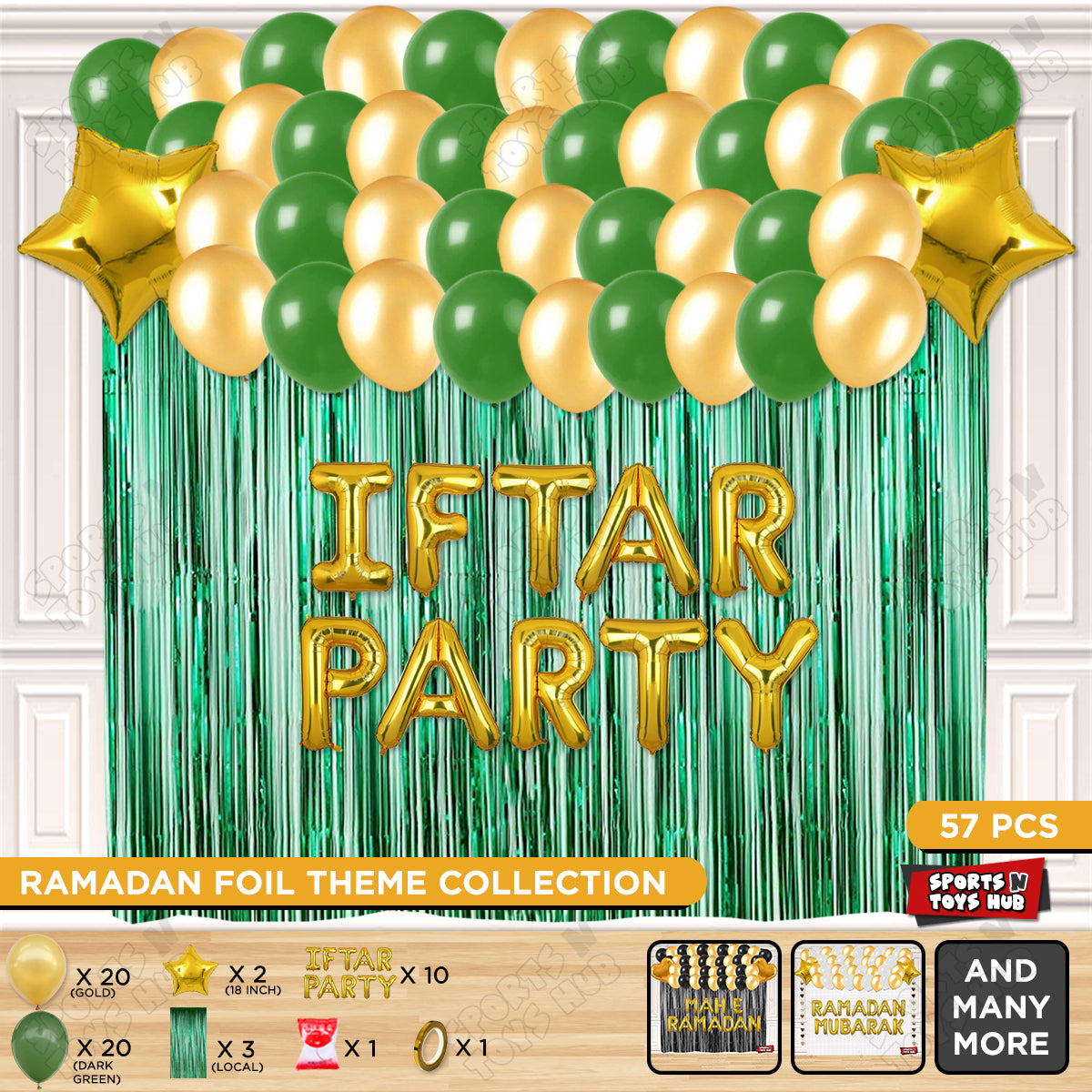 Iftar Party Foil Balloon Curtain Theme Collection