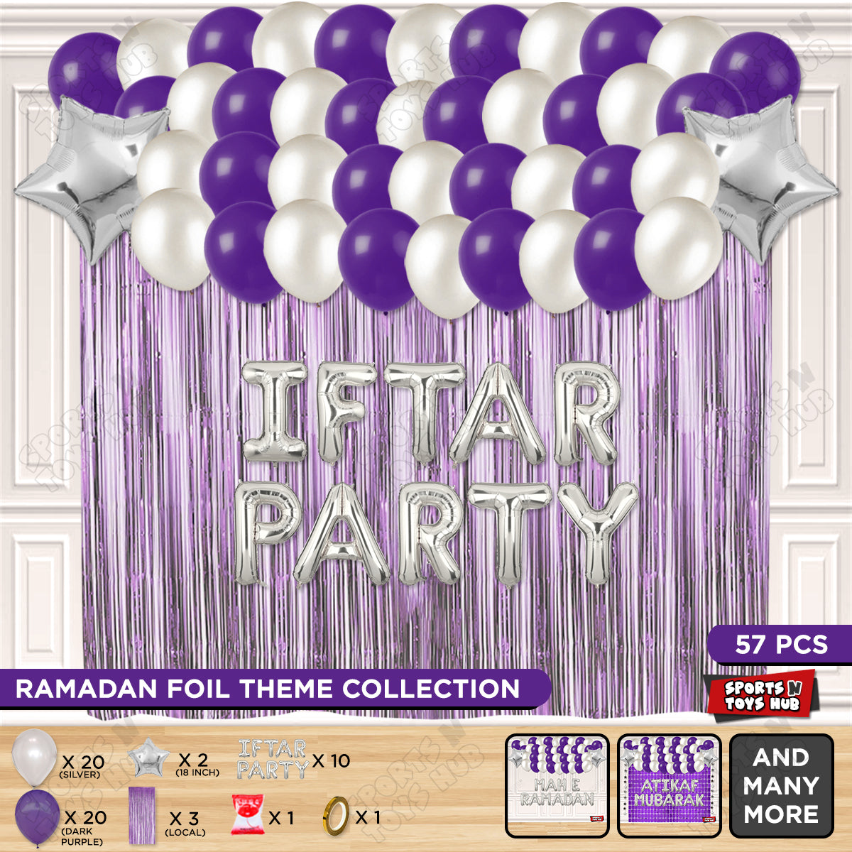 Iftar Party Foil Balloon Curtain Theme Collection