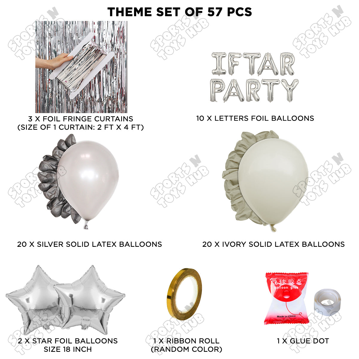 Iftar Party Foil Balloon Curtain Theme Collection