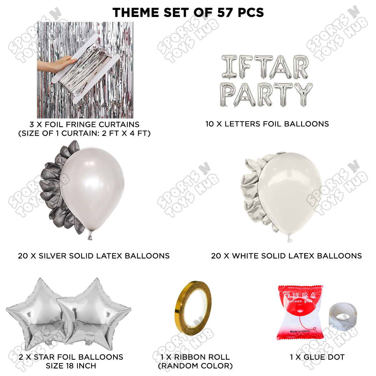 Iftar Party Foil Balloon Curtain Theme Collection