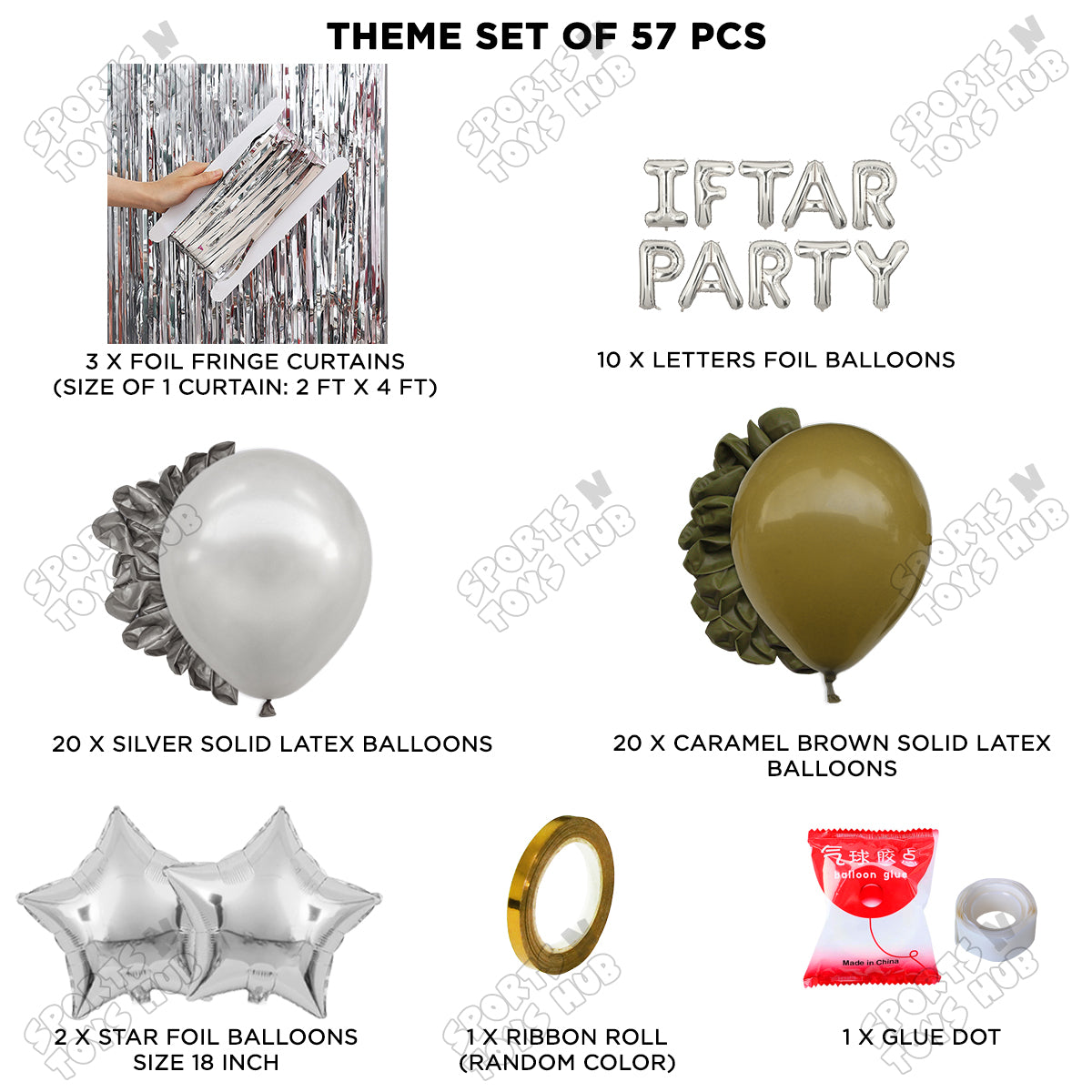 Iftar Party Foil Balloon Curtain Theme Collection