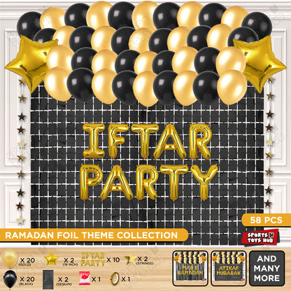 Iftar Party Foil Balloon Rectangle Curtain Theme Collection