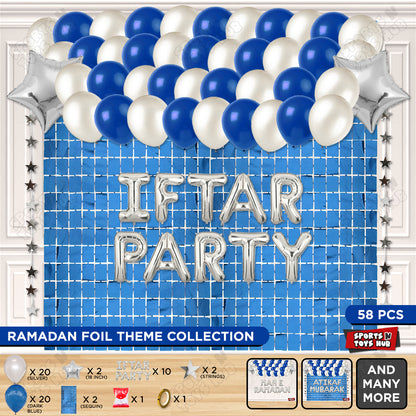 Iftar Party Foil Balloon Rectangle Curtain Theme Collection