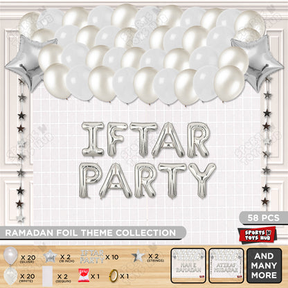 Iftar Party Foil Balloon Rectangle Curtain Theme Collection