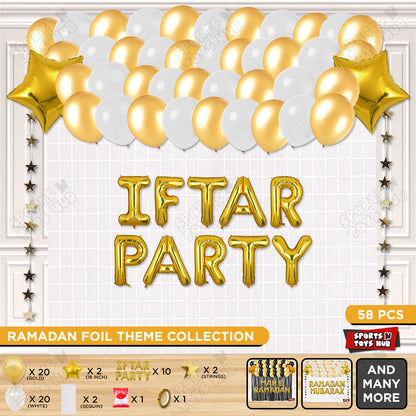 Iftar Party Foil Balloon Rectangle Curtain Theme Collection