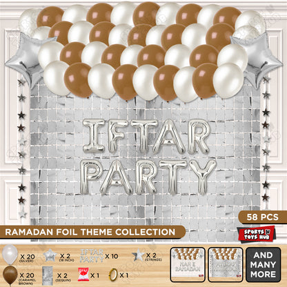 Iftar Party Foil Balloon Rectangle Curtain Theme Collection