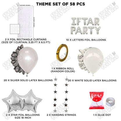 Iftar Party Foil Balloon Rectangle Curtain Theme Collection