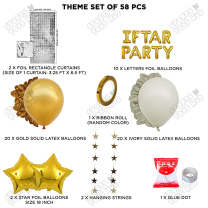 Iftar Party Foil Balloon Rectangle Curtain Theme Collection