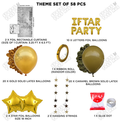 Iftar Party Foil Balloon Rectangle Curtain Theme Collection