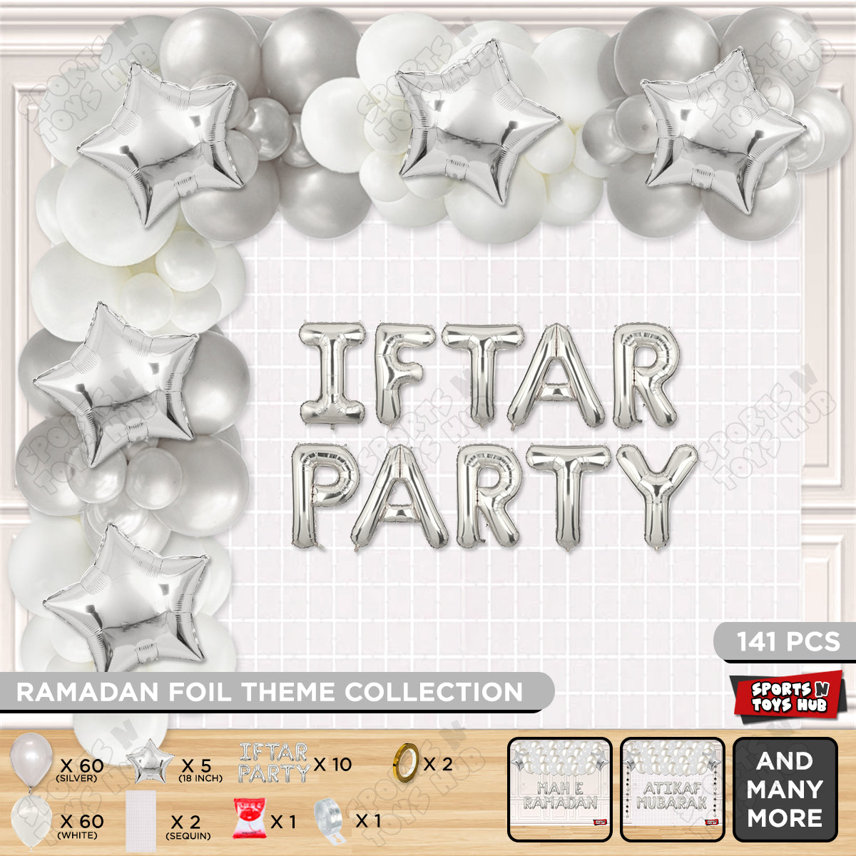 Iftar Party Foil Balloon Arch Theme Collection