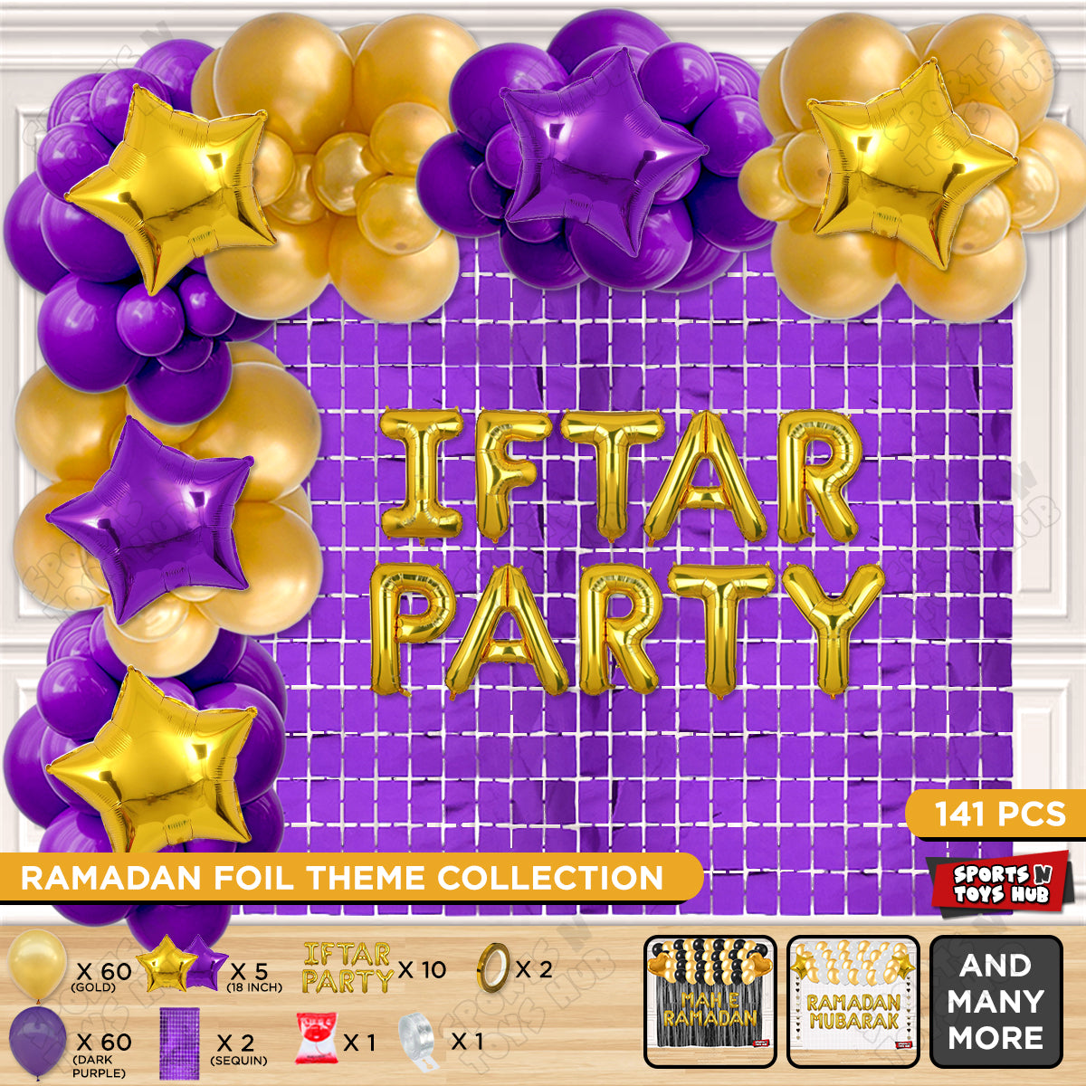 Iftar Party Foil Balloon Arch Theme Collection
