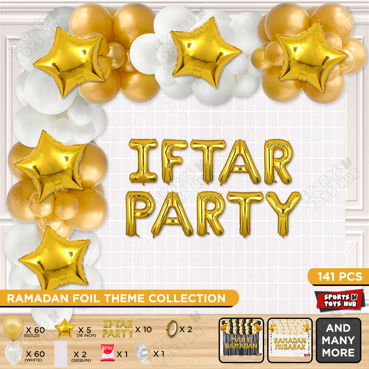Iftar Party Foil Balloon Arch Theme Collection