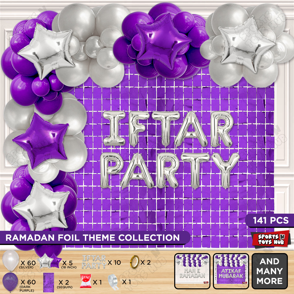 Iftar Party Foil Balloon Arch Theme Collection