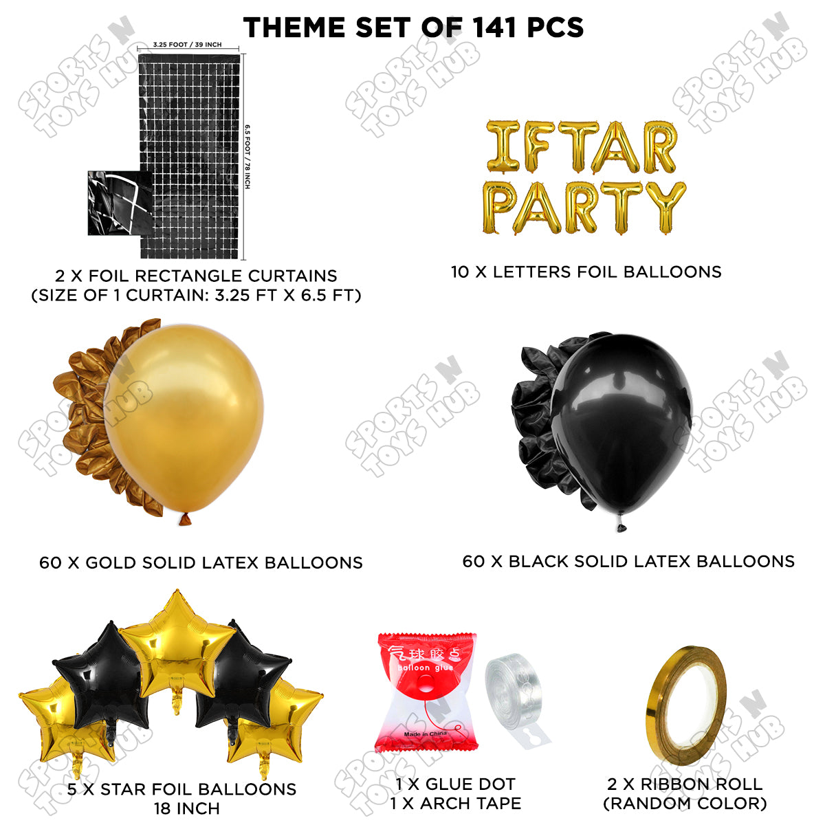 Iftar Party Foil Balloon Arch Theme Collection