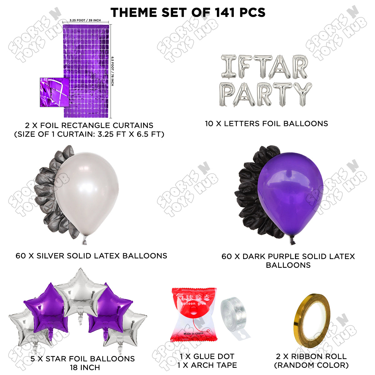 Iftar Party Foil Balloon Arch Theme Collection