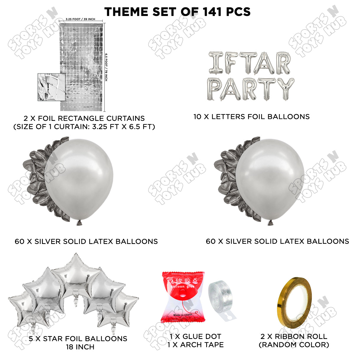 Iftar Party Foil Balloon Arch Theme Collection