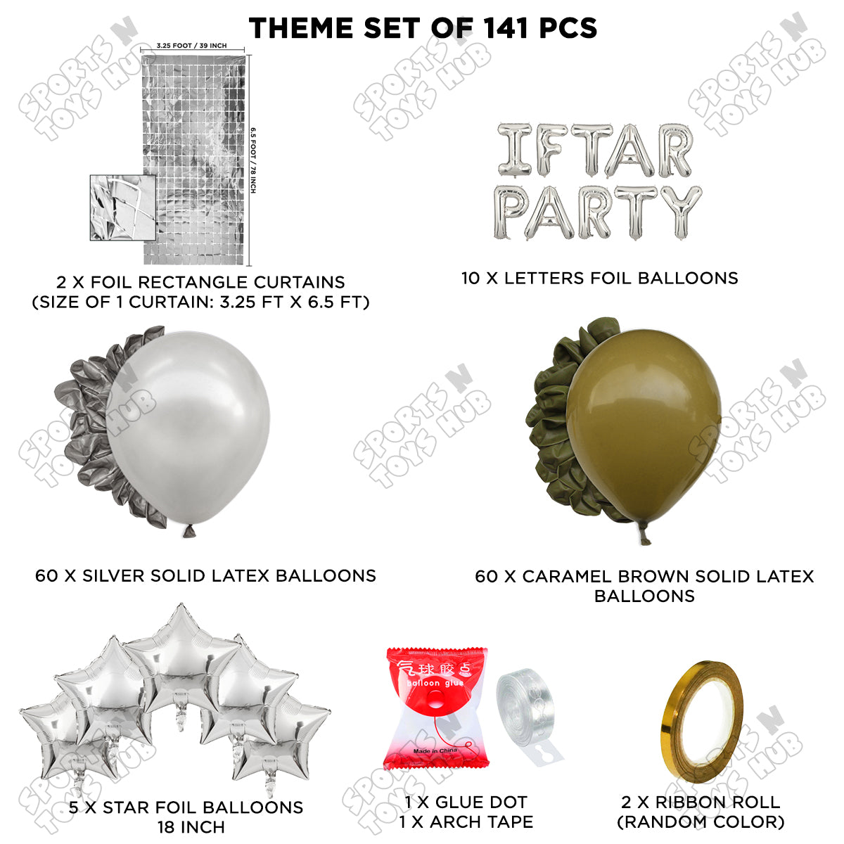 Iftar Party Foil Balloon Arch Theme Collection