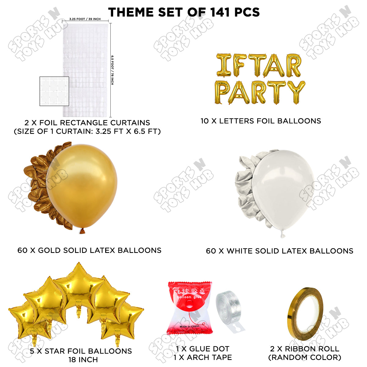 Iftar Party Foil Balloon Arch Theme Collection