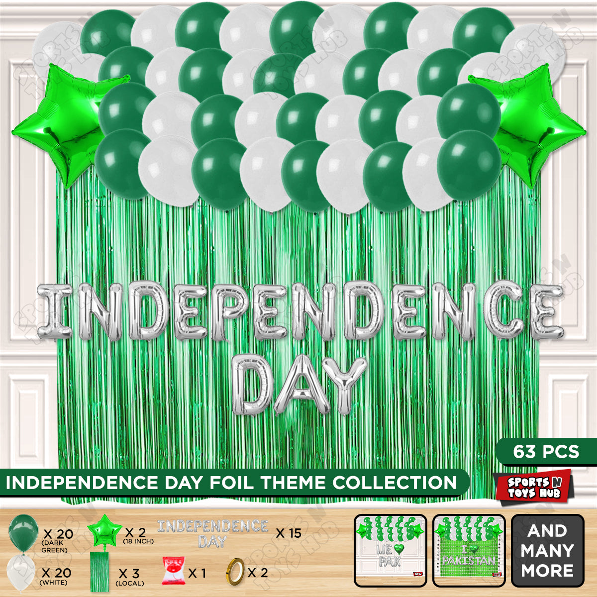 Independence Day Foil Letters Theme Collection