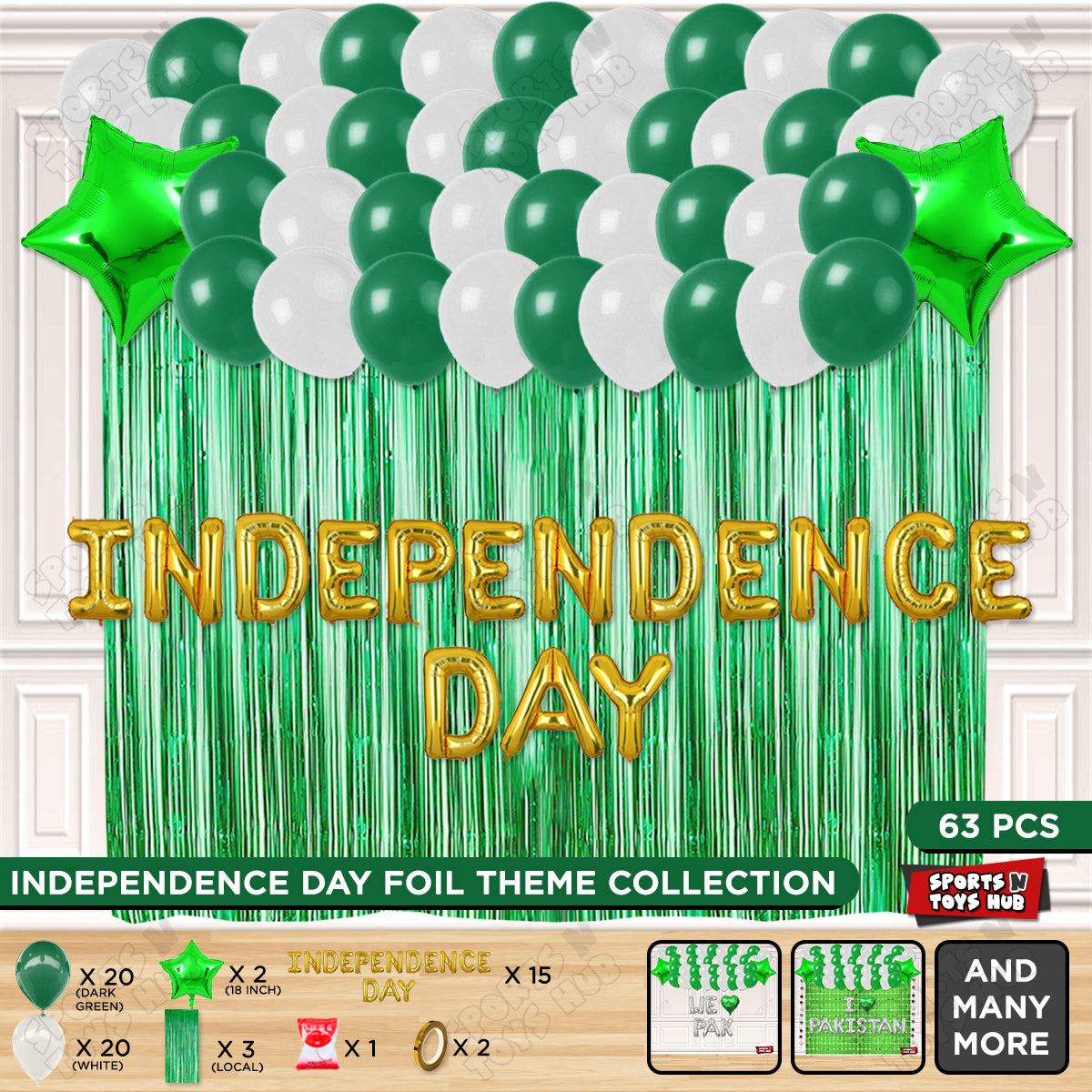 Independence Day Foil Letters Theme Collection