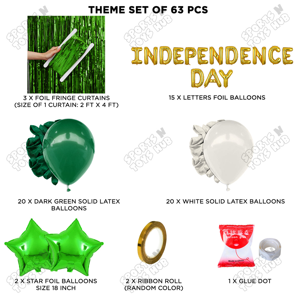 Independence Day Foil Letters Theme Collection