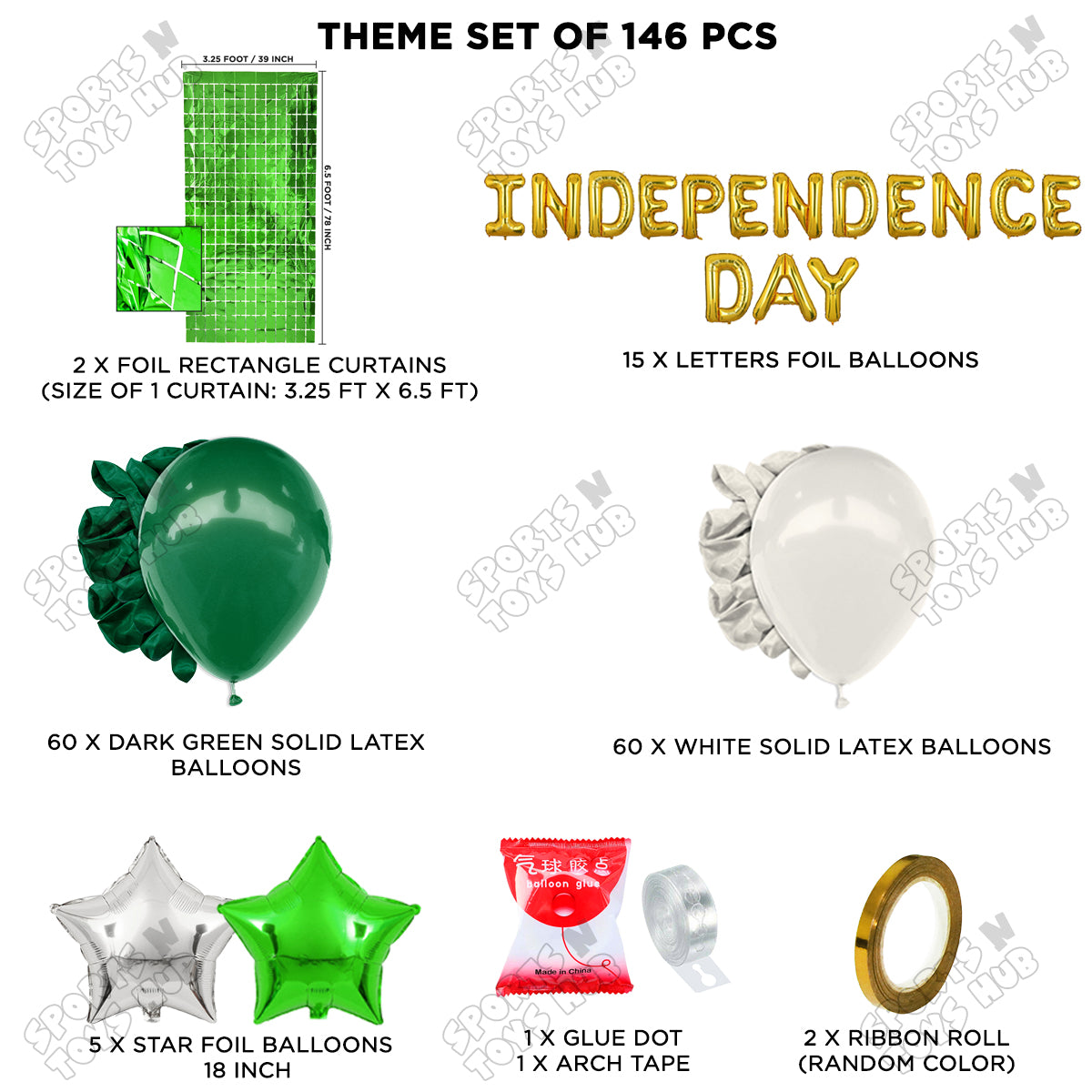 Independence Day Foil Letters Theme Collection