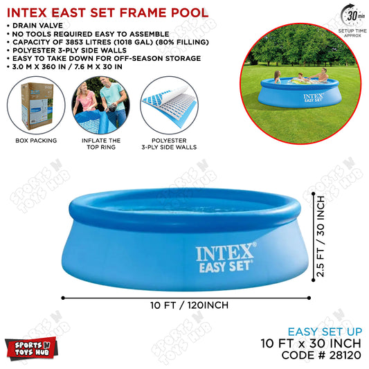 INTEX 10 Foot x 30 Inch Easy Set Swimming Pool - 28120
