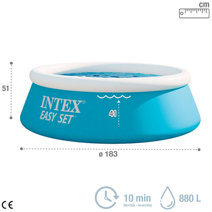 INTEX 6 Foot x 20 Inch Easy Set Swimming Pool - 28101
