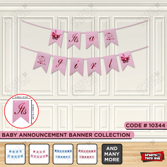 Its A Girl Card Banner