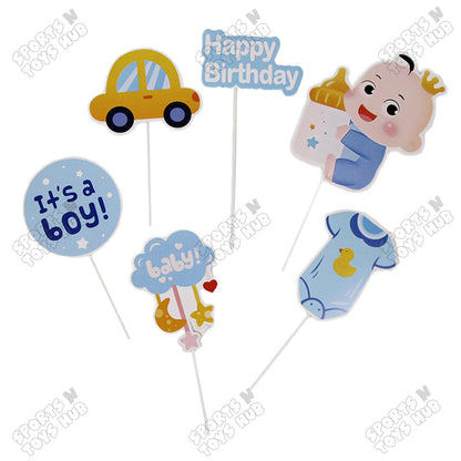 Its a Boy Cake Topper - 6 Pcs
